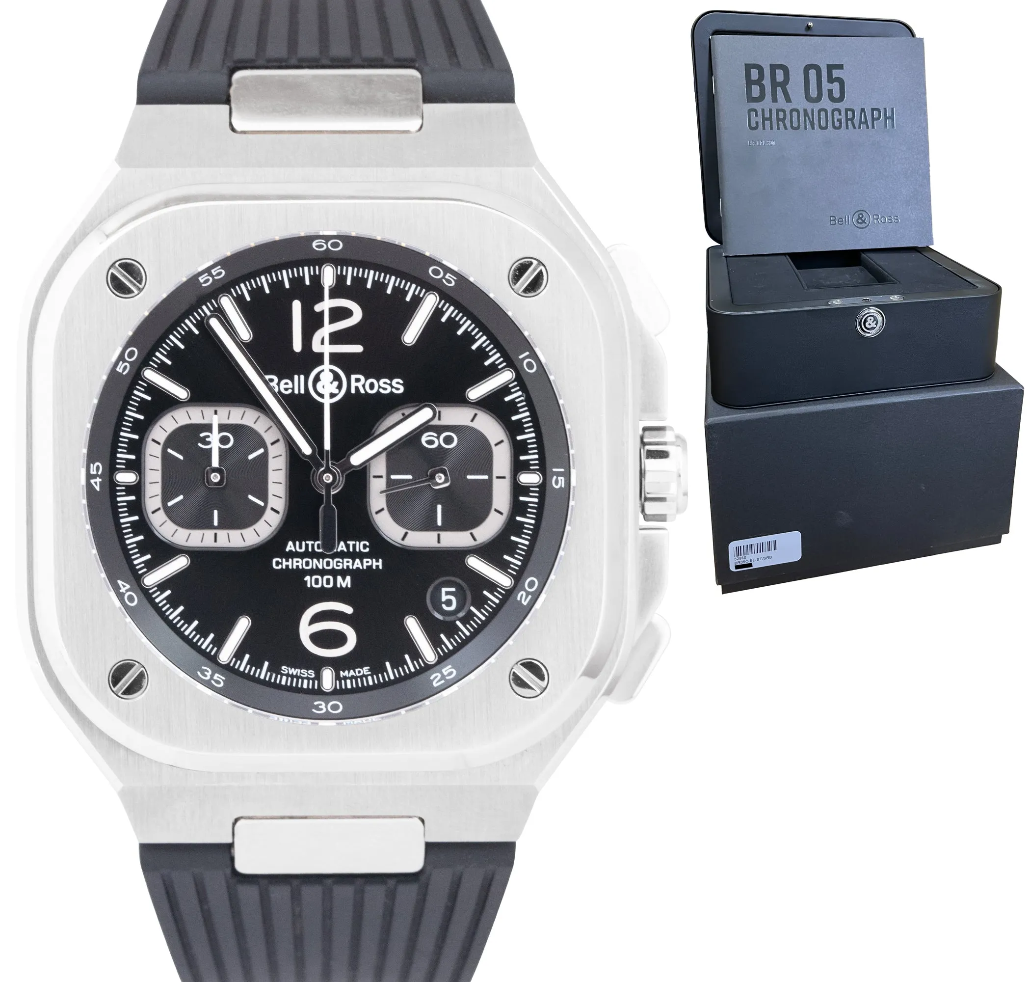 Bell & Ross BR 05 Chronograph Black 42mm Stainless Steel Automatic BR05C Watch