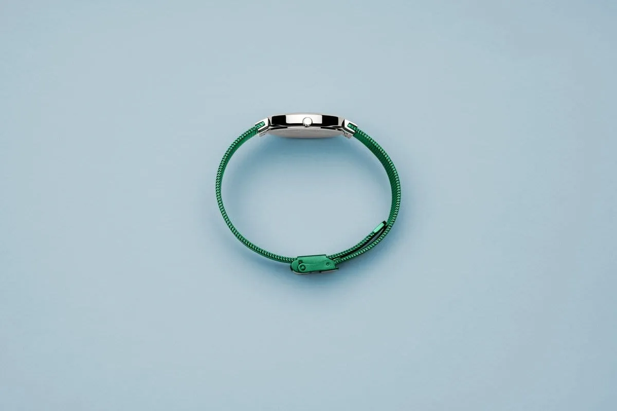BERING Anniversary 31mm Multicolor Dial Green Mesh Band Women's Watch 10X31-Anniversary1