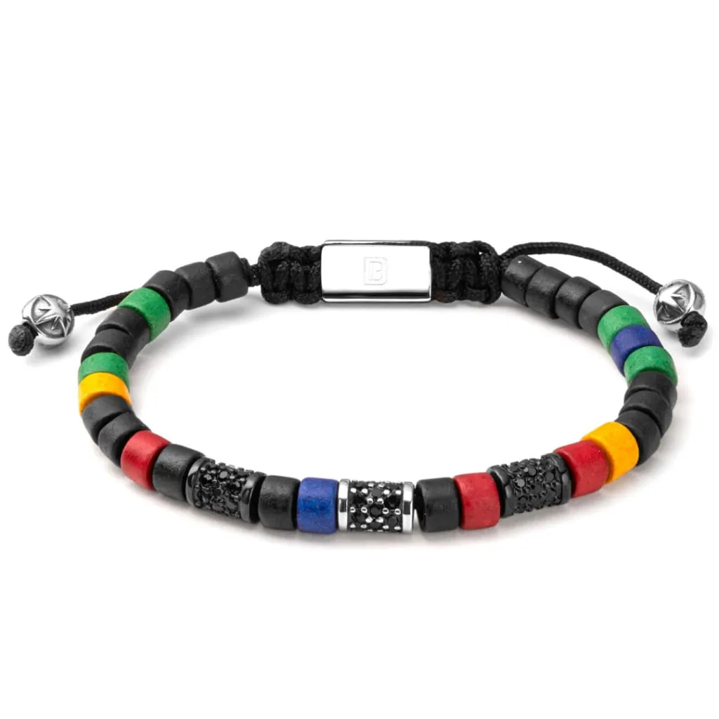 Black & Primary with Silver