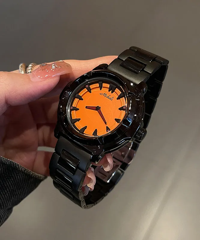 Black Quartz Steel Alloy Movement Boutique Watches Stainless