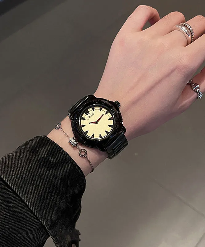 Black Quartz Steel Alloy Movement Boutique Watches Stainless