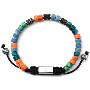 Blue, Green, & Orange with Silver