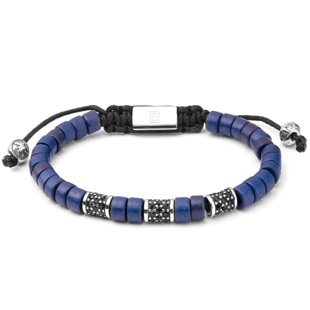 Blue with Silver