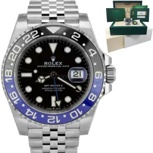 BRAND NEW 2020 Rolex GMT-Master II Batman Black Blue SS Ceramic 126710 BLNR B P