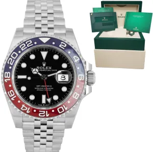 BRAND NEW 2020 Rolex GMT-Master II 'PEPSI' Red Blue Ceramic Watch 126710 BLRO