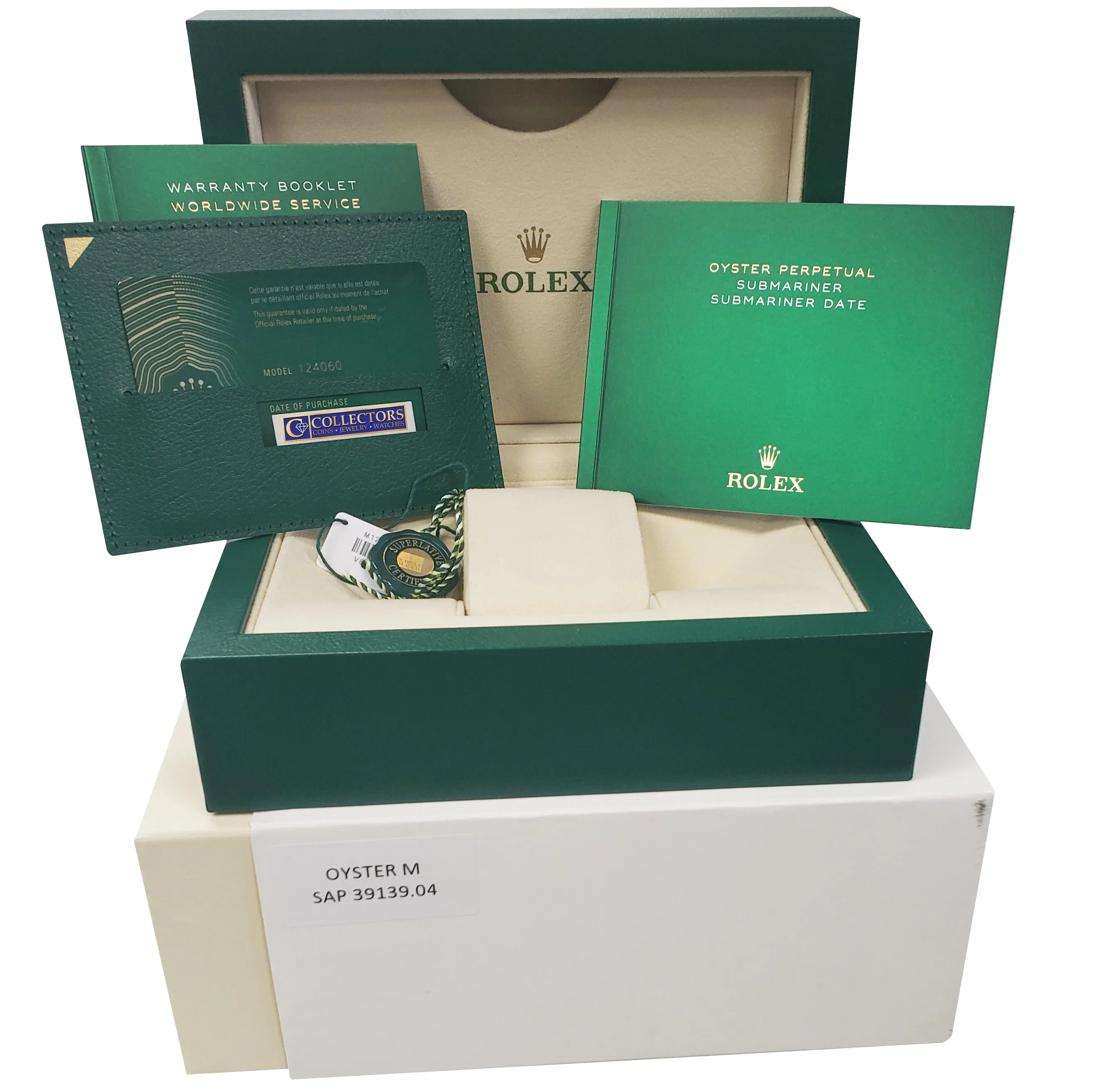BRAND NEW 2021 Rolex Submariner 41mm No-Date Black Ceramic Watch 124060 LN B P