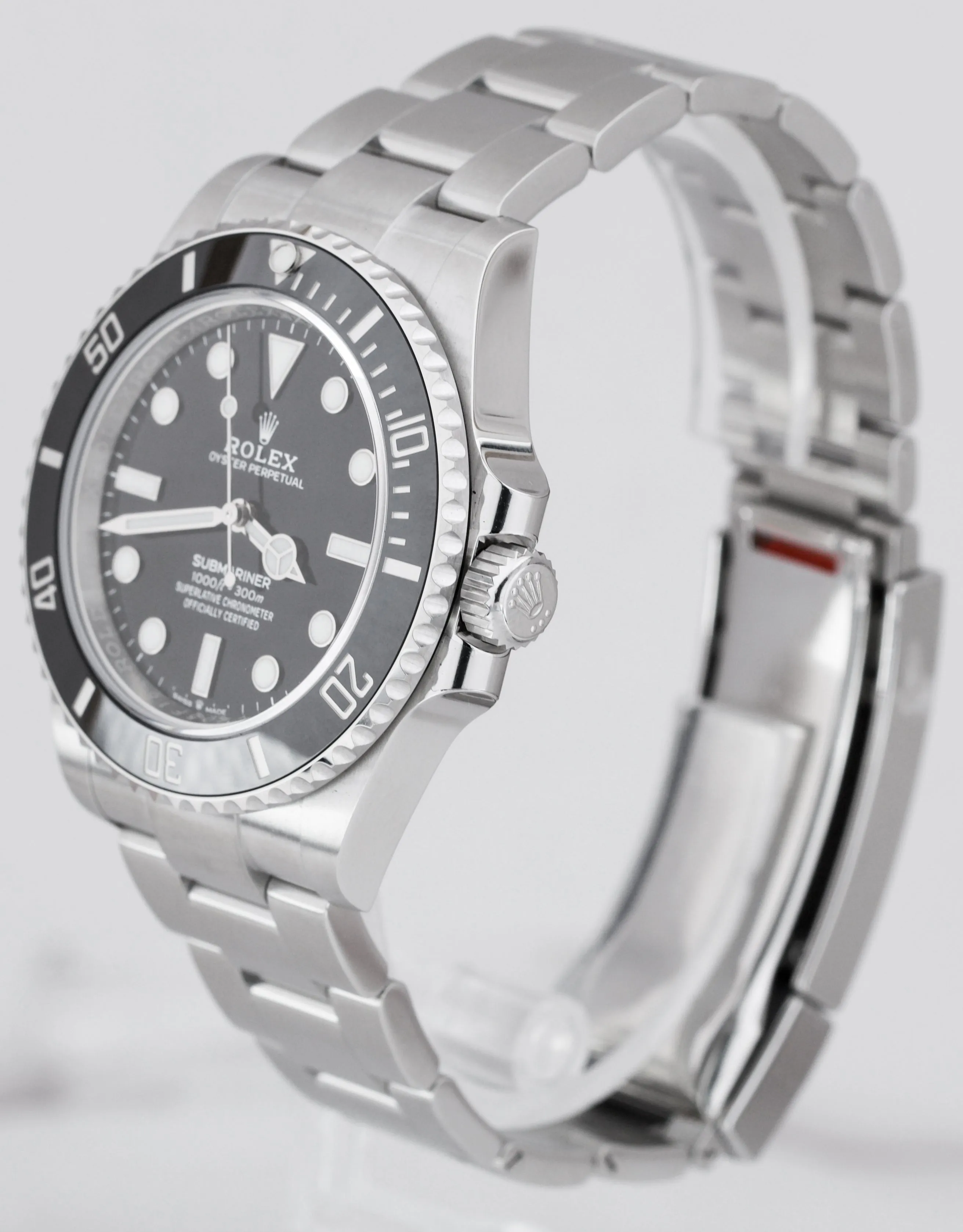 BRAND NEW 2021 Rolex Submariner 41mm No-Date Black Ceramic Watch 124060 LN B P