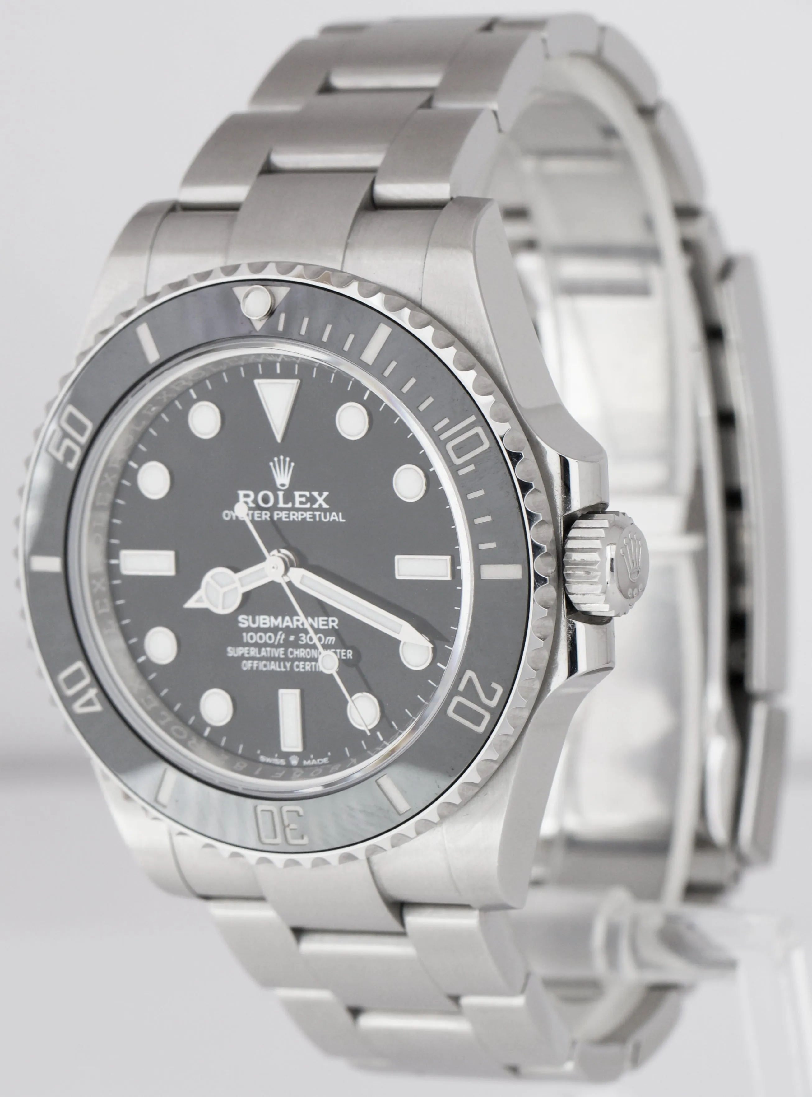 BRAND NEW 2021 Rolex Submariner 41mm No-Date Black Ceramic Watch 124060 LN B P