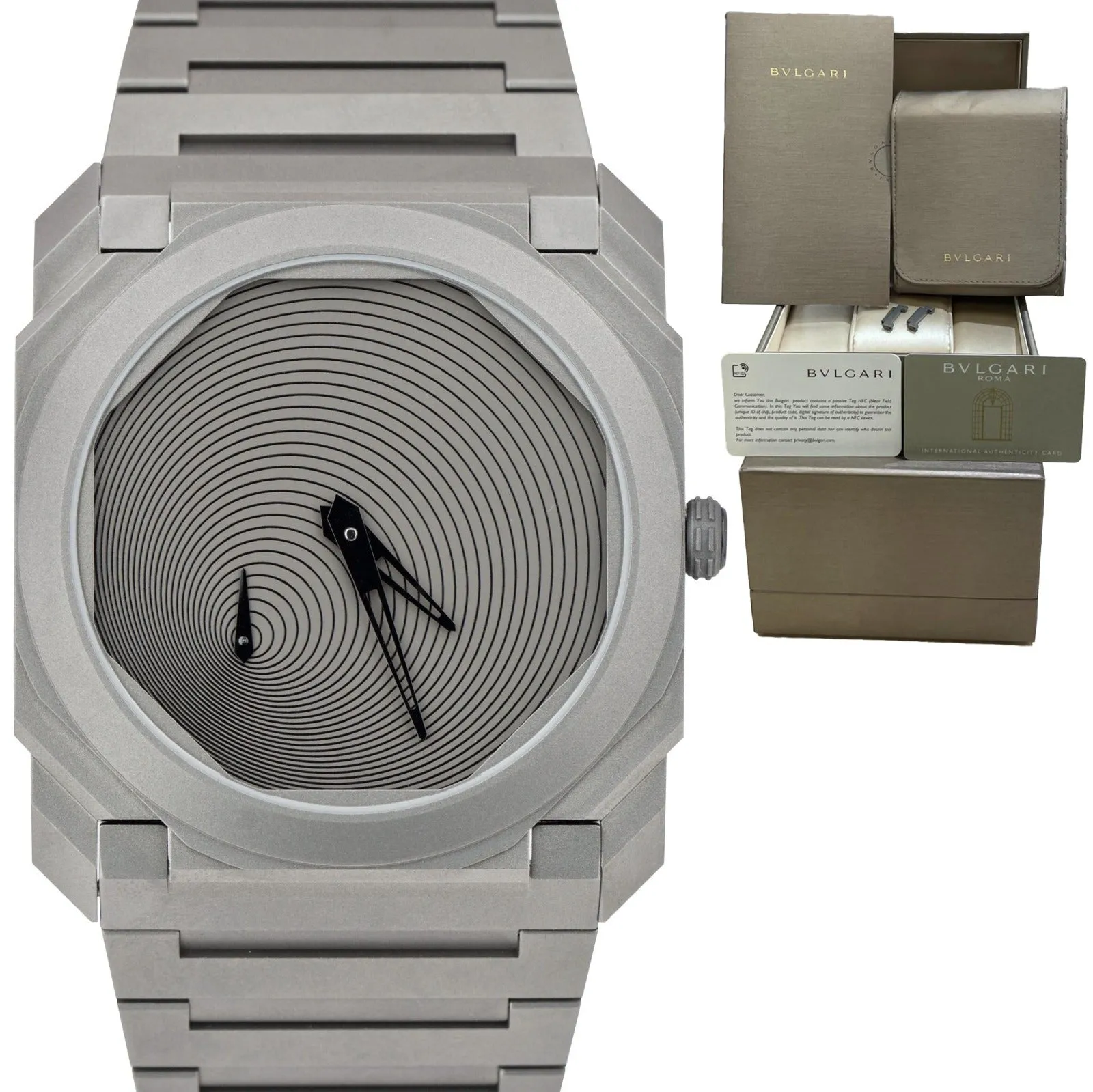 BRAND NEW Bulgari BVLGARI Octo Finissimo 40 Titanium Tadao Ando 103245 Watch B P