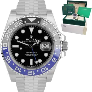 BRAND NEW CARD 2020 Rolex GMT Master II Batman Black Blue SS Ceramic 126710 BLNR