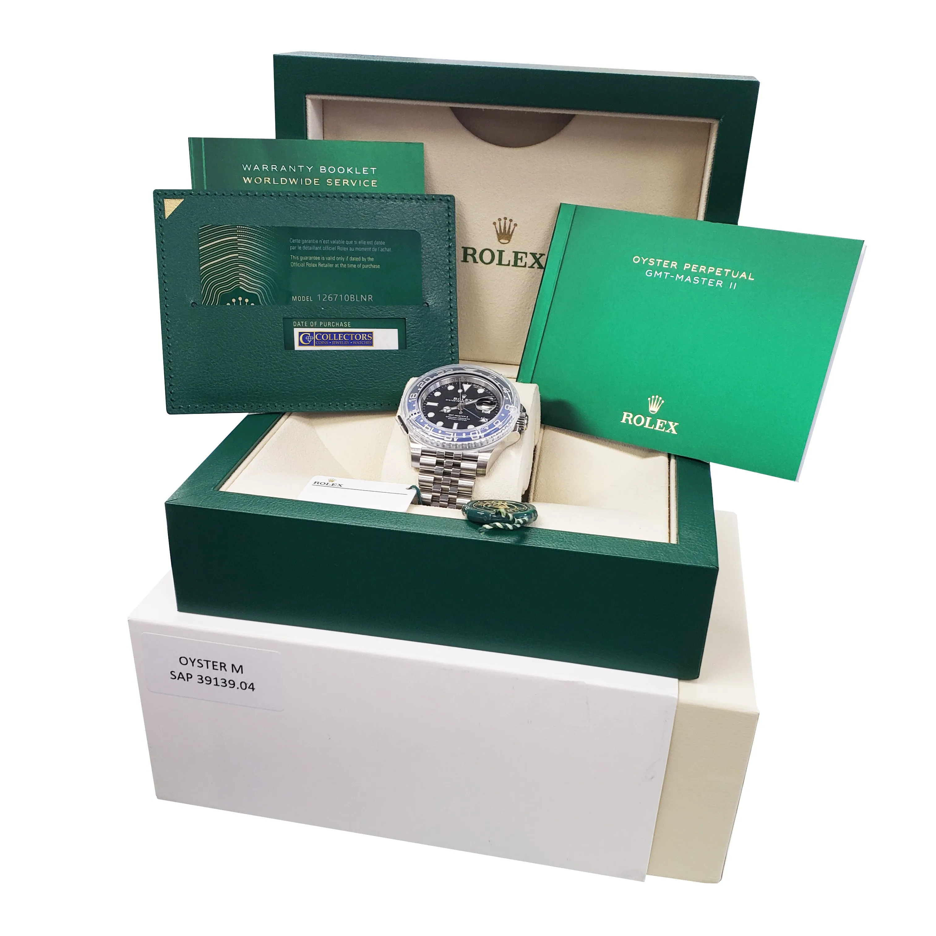 BRAND NEW CARD 2020 Rolex GMT Master II Batman Black Blue SS Ceramic 126710 BLNR