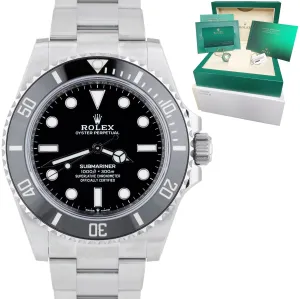 BRAND NEW OCT. 2021 Rolex Submariner 41mm No-Date Black Ceramic Watch 124060 LN
