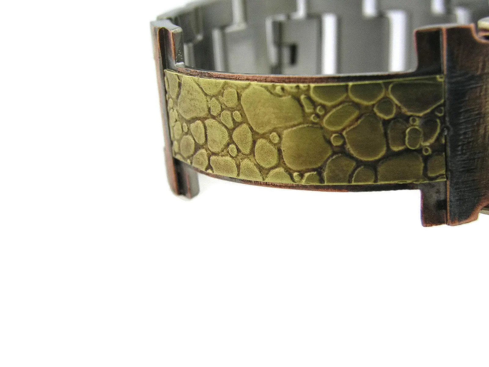 Brass Watch, multicolor Dial