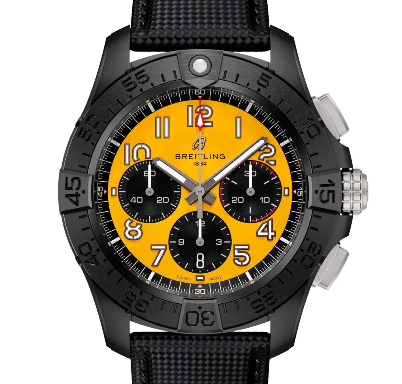 Breitling Avenger B01 Chronograph 44 Night Mission Watch with Black Strap