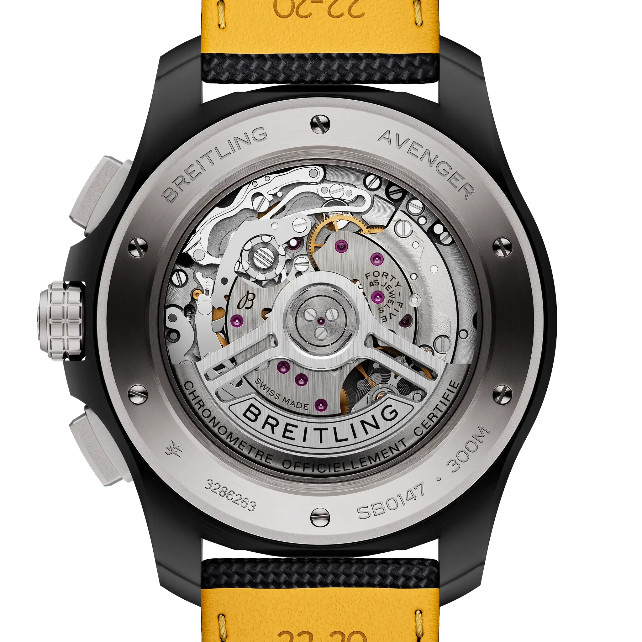 Breitling Avenger B01 Chronograph 44 Night Mission Watch with Black Strap