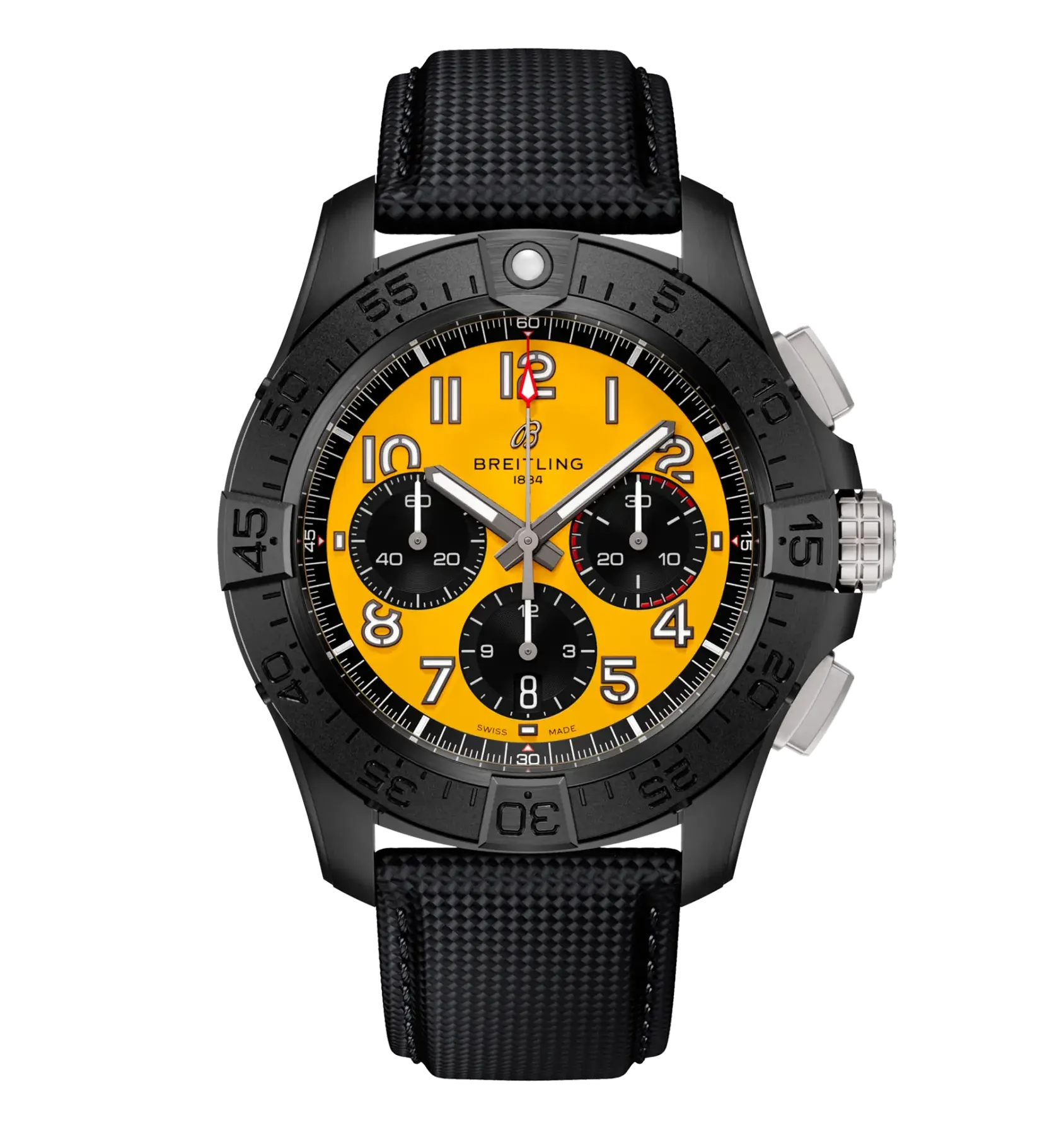 Breitling Avenger B01 Chronograph 44 Night Mission Watch with Black Strap