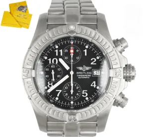 Breitling Chrono Avenger E13360 Chronograph Titanium Automatic 44mm Black