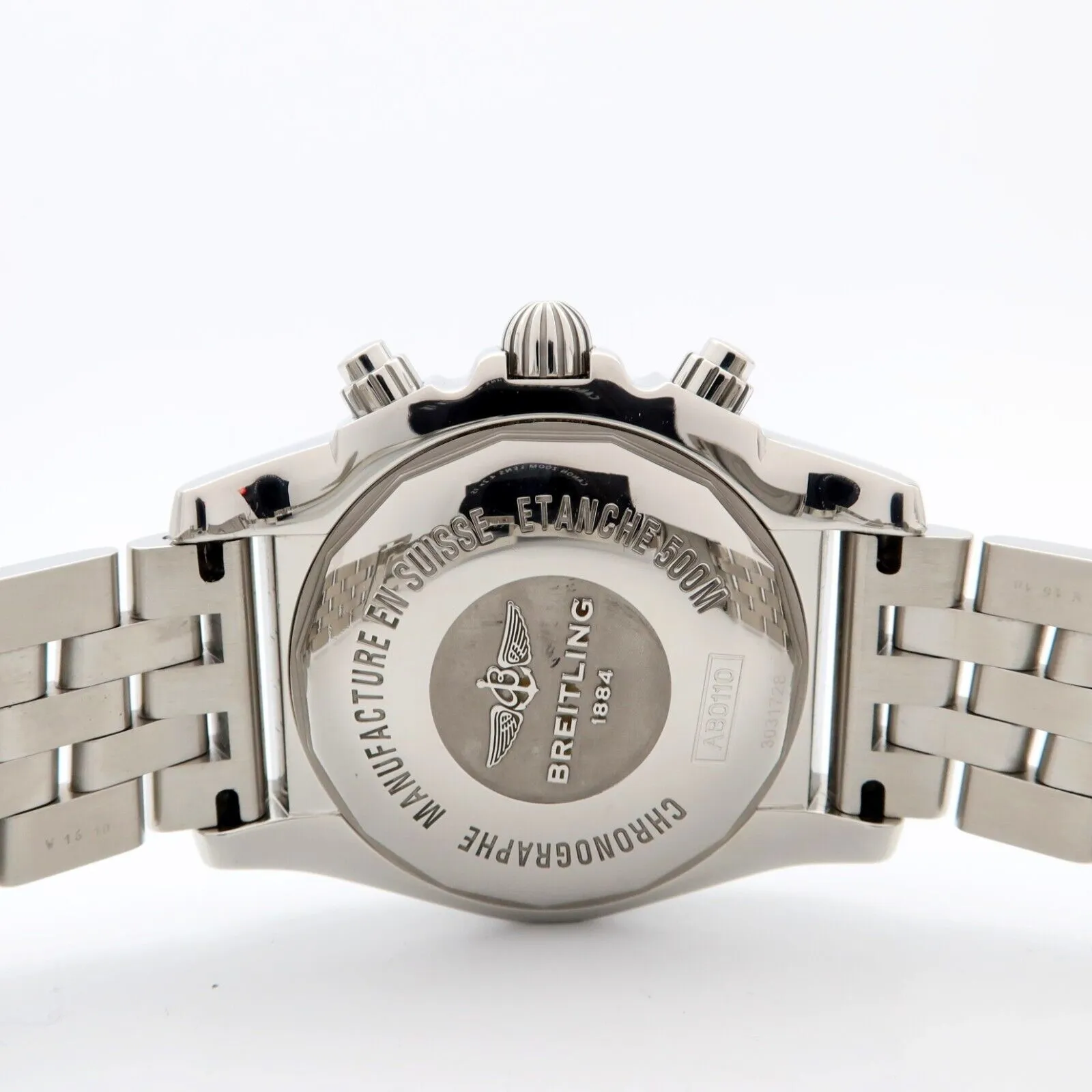Breitling Chronomat Stainless Steel Black Roman Dial 44MM Automatic AB0110