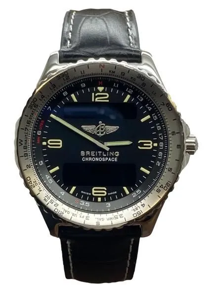 Breitling Chronospace 42mm A56012  Black Dial Quartz Men's Watch
