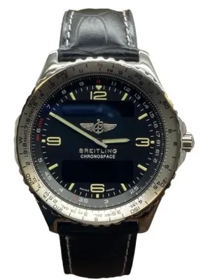 Breitling Chronospace 42mm A56012  Black Dial Quartz Men's Watch