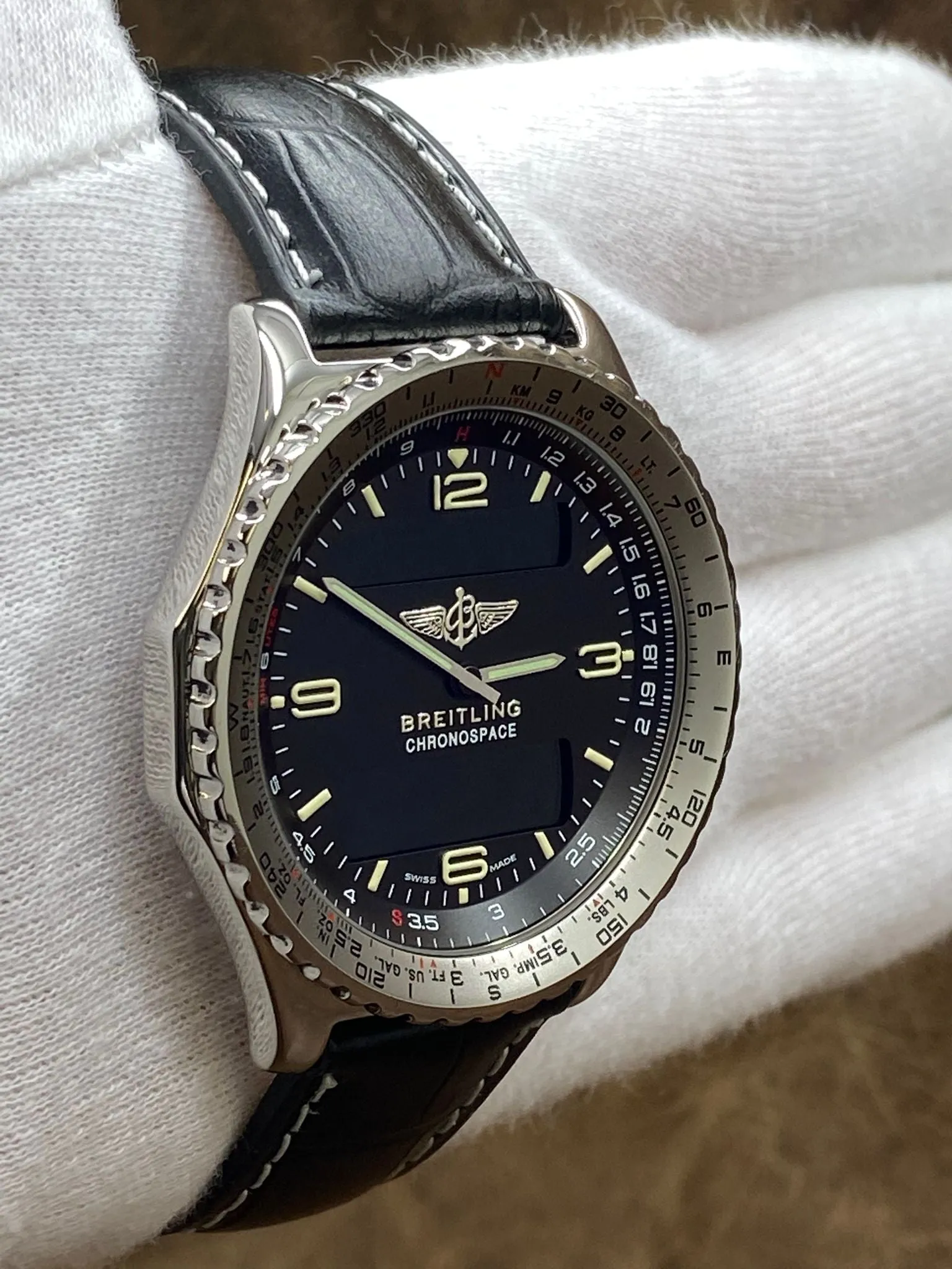 Breitling Chronospace 42mm A56012  Black Dial Quartz Men's Watch