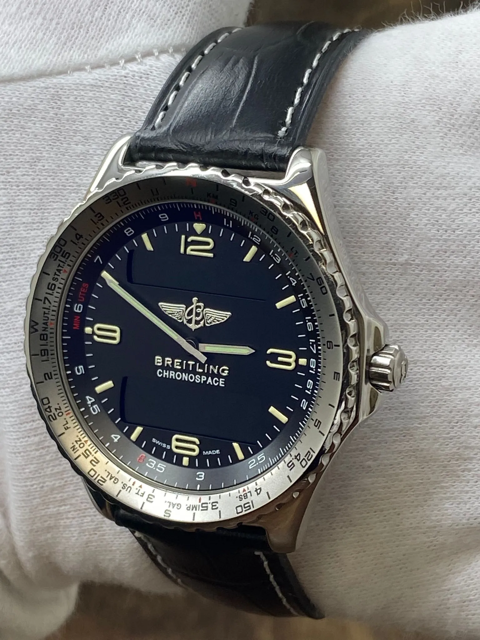 Breitling Chronospace 42mm A56012  Black Dial Quartz Men's Watch