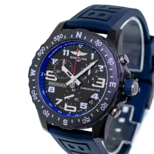 Breitling Endurance Pro 44mm Breitlight® Black Arabic Dial Black and Blue Bezel X82310