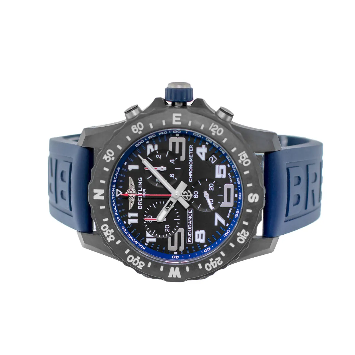 Breitling Endurance Pro 44mm Breitlight® Black Arabic Dial Black and Blue Bezel X82310
