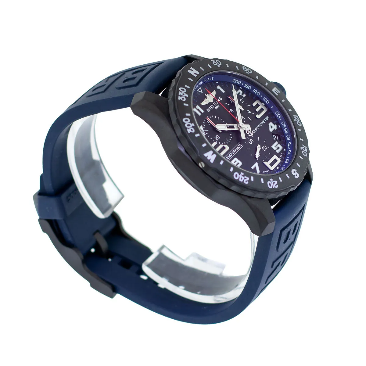 Breitling Endurance Pro 44mm Breitlight® Black Arabic Dial Black and Blue Bezel X82310