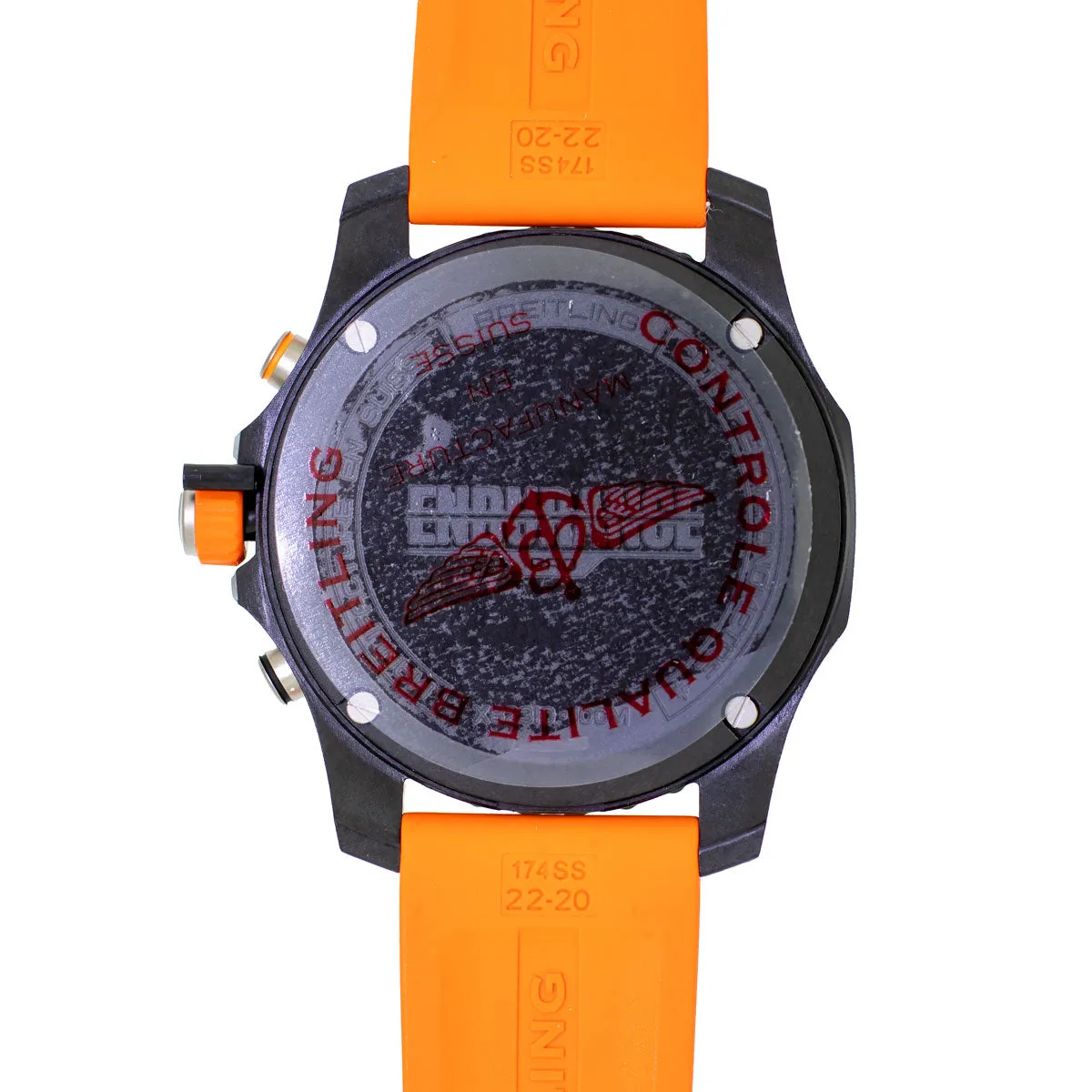 Breitling Endurance Pro 44mm Breitlight® Black Arabic Dial Black and Orange Bezel X82310