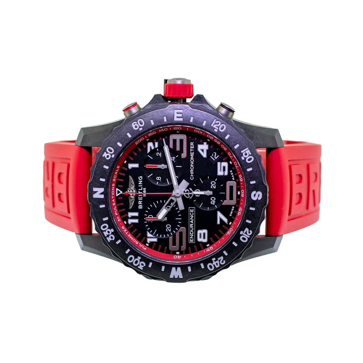 Breitling Endurance Pro 44mm Breitlight® Black Arabic Dial Black and Red Bezel X82310