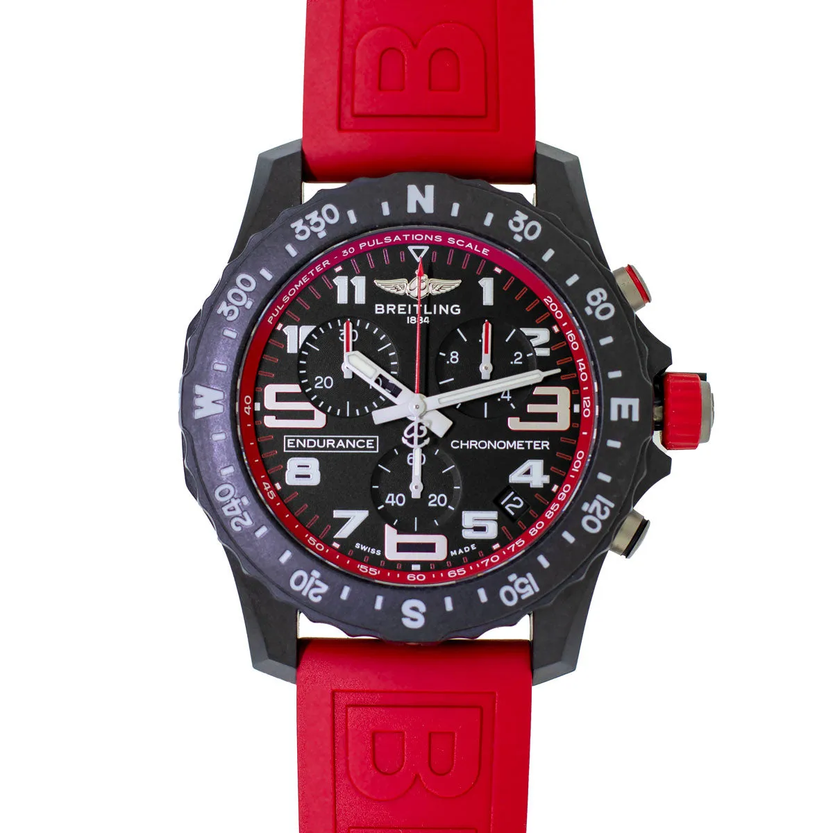 Breitling Endurance Pro 44mm Breitlight® Black Arabic Dial Black and Red Bezel X82310