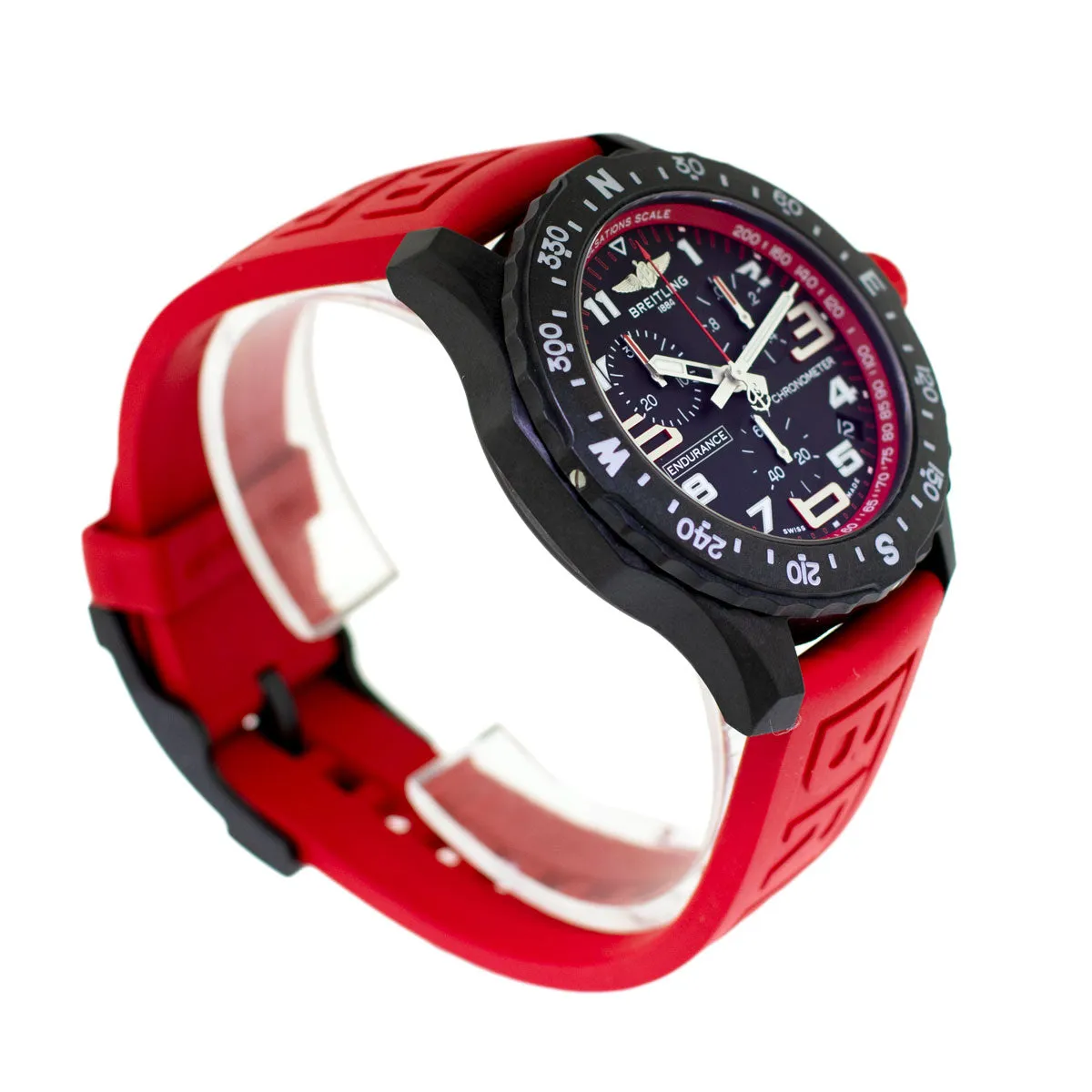 Breitling Endurance Pro 44mm Breitlight® Black Arabic Dial Black and Red Bezel X82310