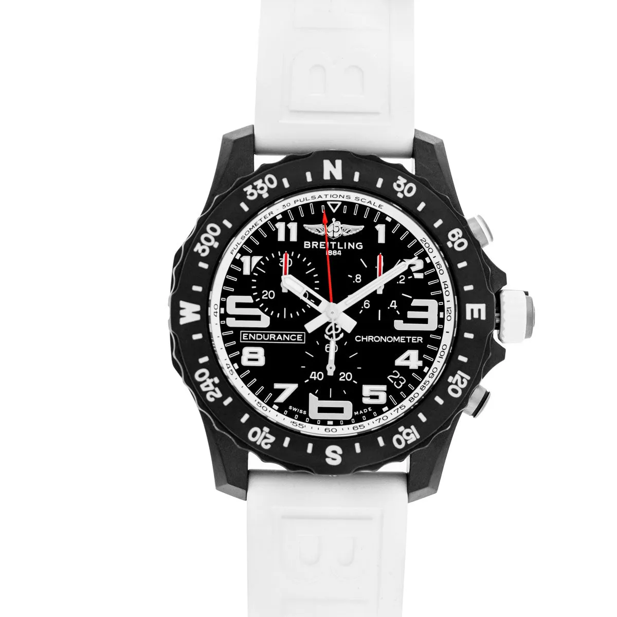 Breitling Endurance Pro 44mm Breitlight® Black Arabic Dial Black and White Bezel X82310