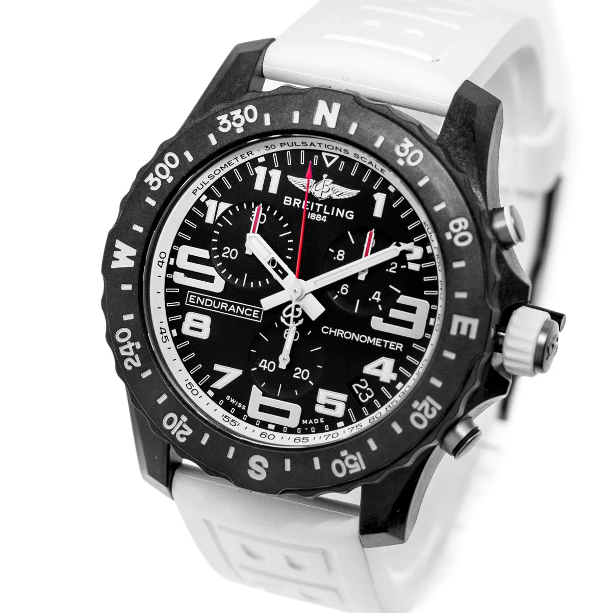 Breitling Endurance Pro 44mm Breitlight® Black Arabic Dial Black and White Bezel X82310