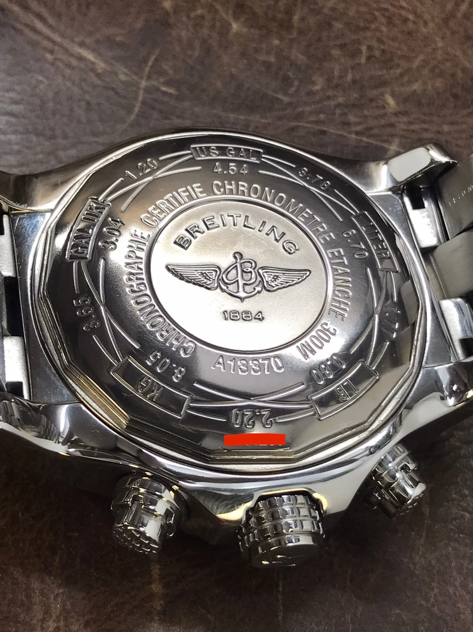 Breitling Super Avenger A13370 Black Dial Automatic Men's Watch