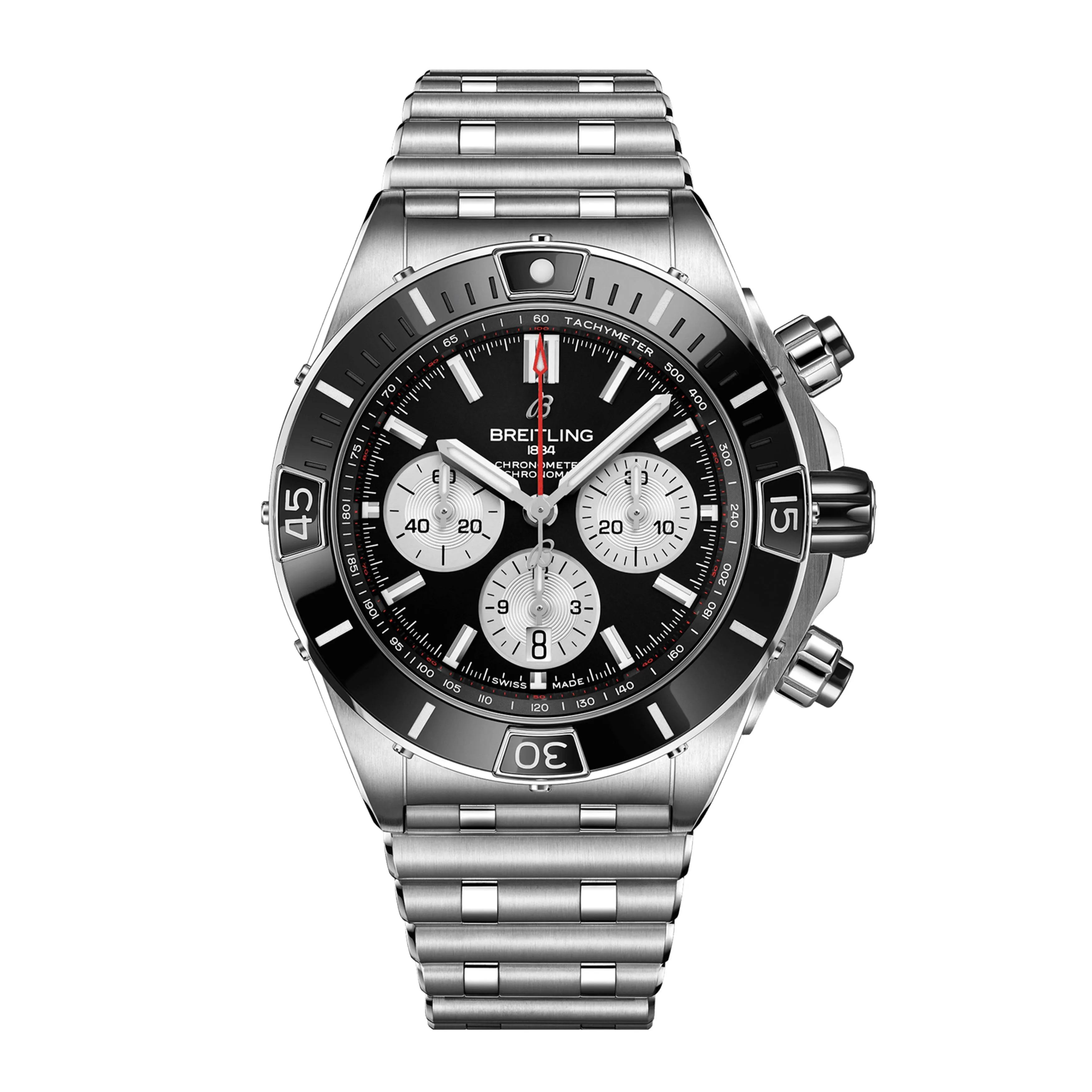 Breitling Super Chronomat B01 Watch, 44mm Black Dial, AB0136251B1A1