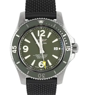 Breitling SuperOcean 44 Green Stainless Steel 44mm Date Automatic Watch A17367