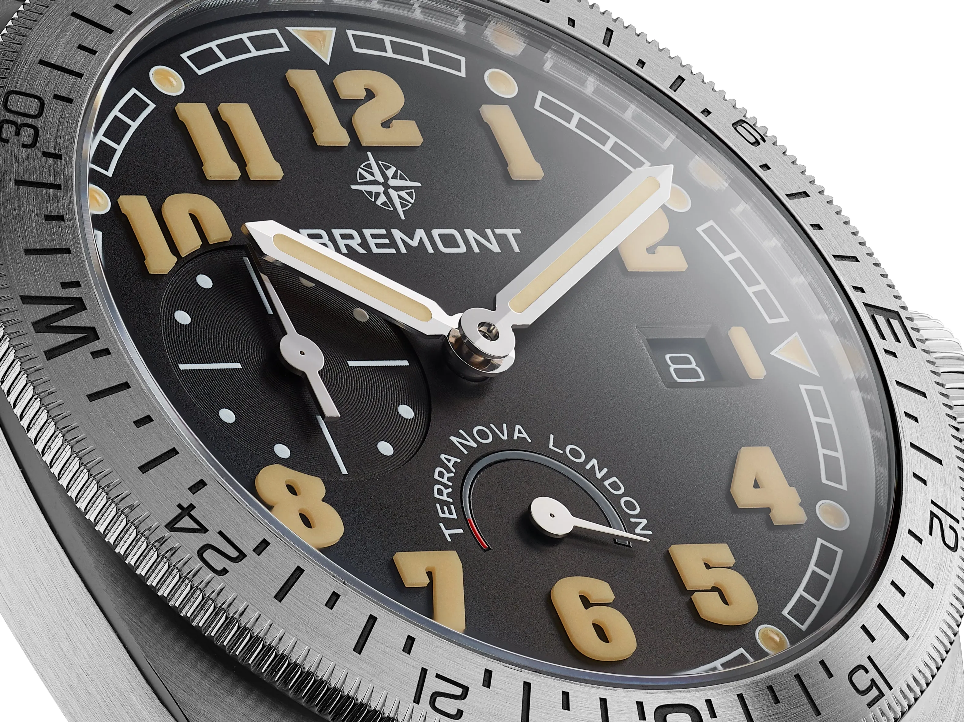 Bremont Terra Nova 40.5mm Turning Bezel Power Reserve TN40-PWR-SS-BK-N-S