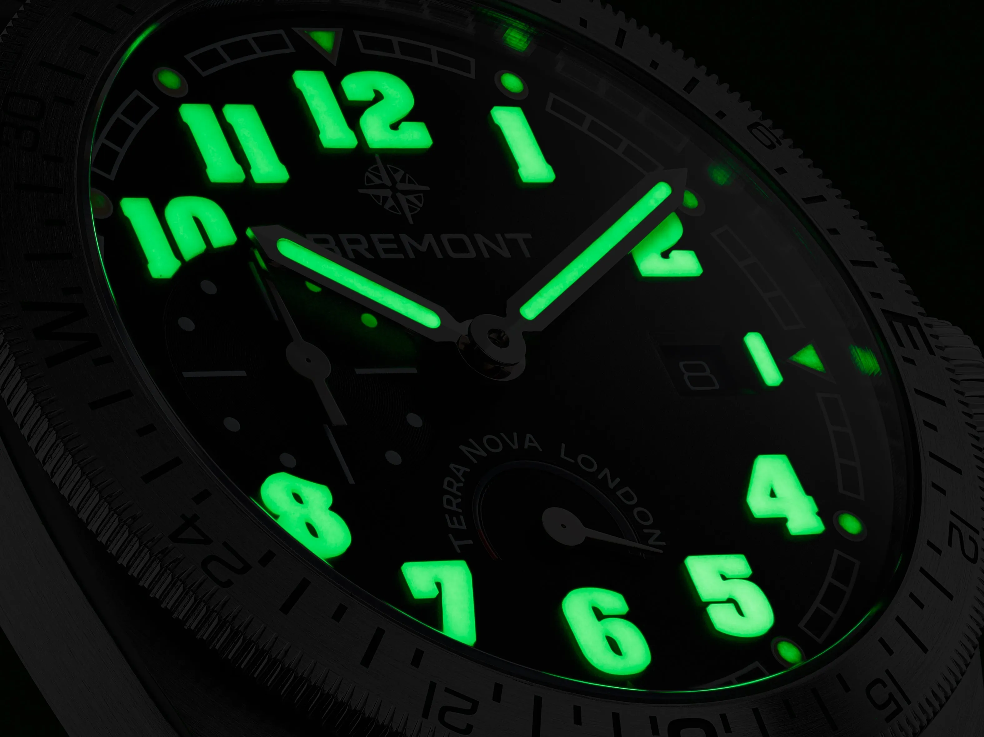Bremont Terra Nova 40.5mm Turning Bezel Power Reserve TN40-PWR-SS-BK-N-S