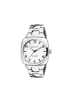 Briston Clubmaster Chic Steel White Dial Steel Bracelet 36mm