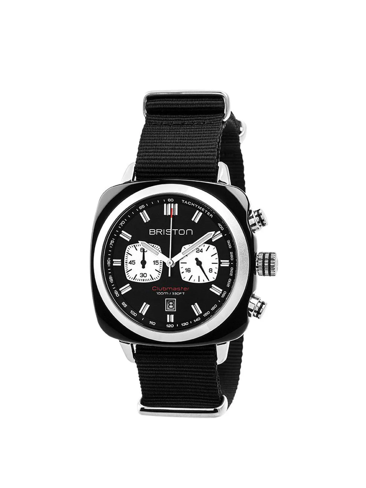 Briston Clubmaster Sport Acetate Chronograph Black With Black Dial