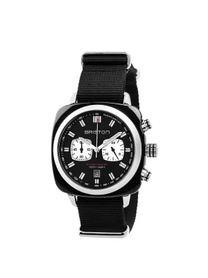 Briston Clubmaster Sport Acetate Chronograph Black With Black Dial