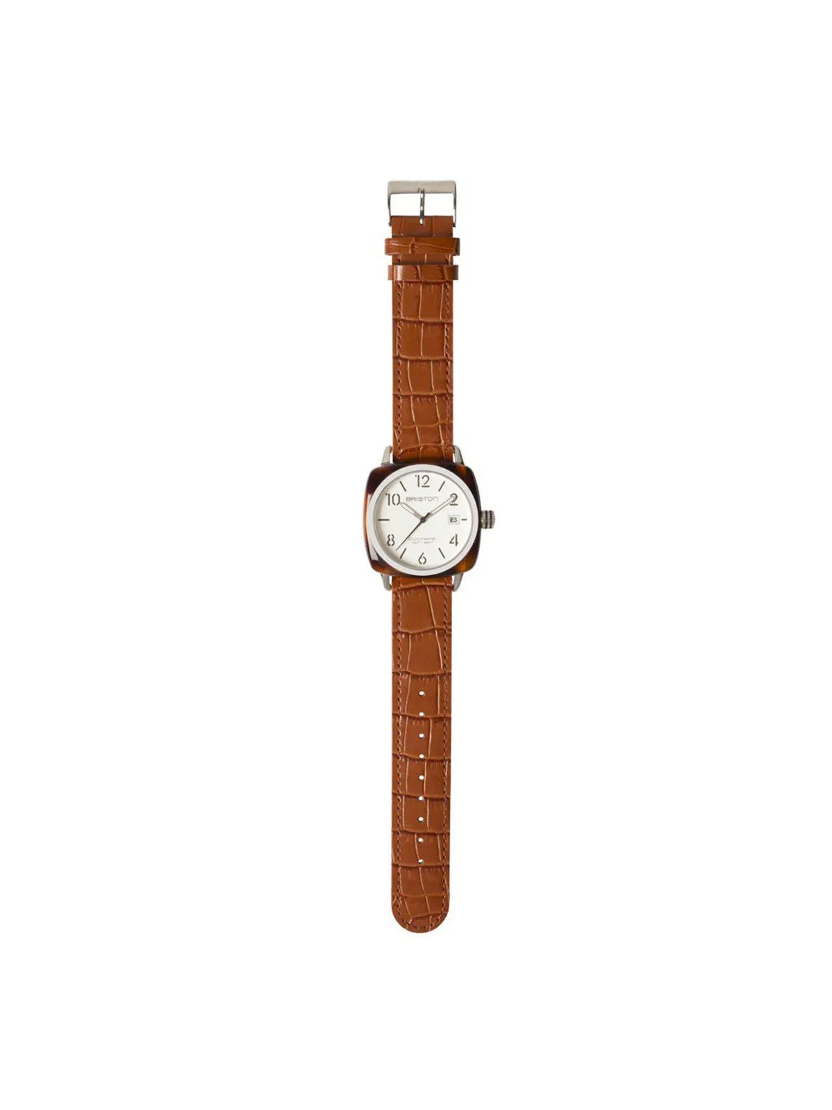 Briston Luxury Leather Strap Brown Alligator Rose Gold 20mm