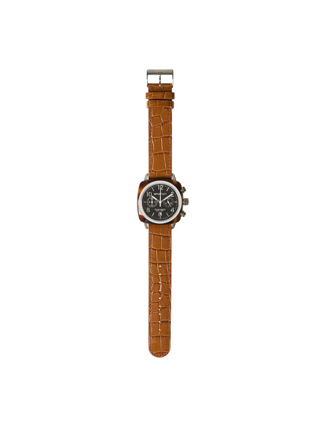 Briston Luxury Leather Strap Brown Alligator Rose Gold 20mm