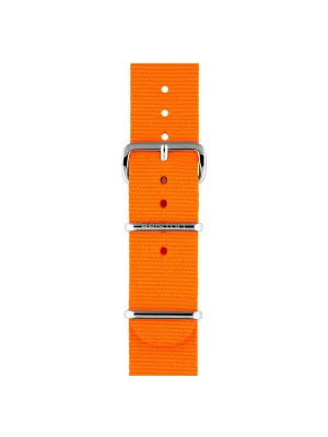 Briston Nato Strap Neon Orange Polished Steel 20mm