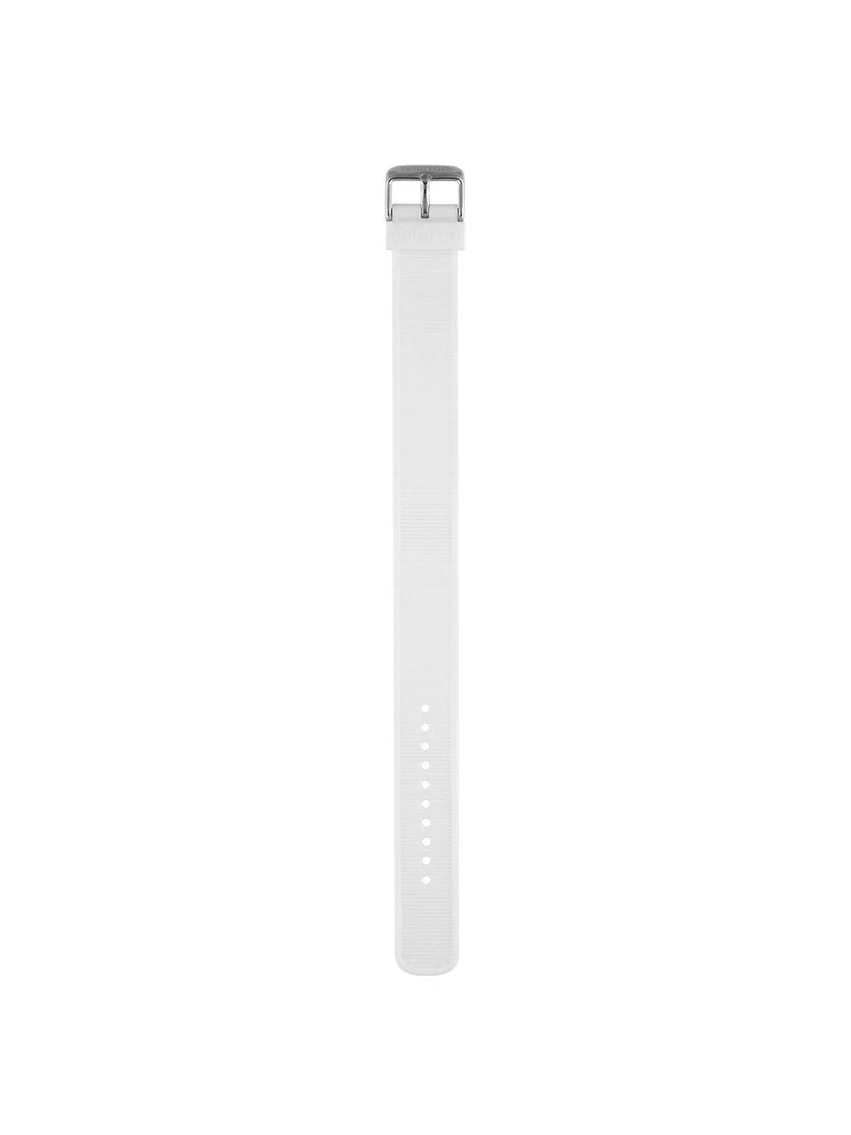 Briston Rubber Strap White Polished Steel 18mm