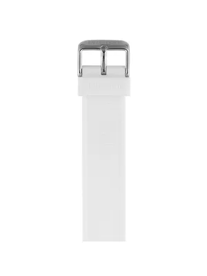 Briston Rubber Strap White Polished Steel 18mm
