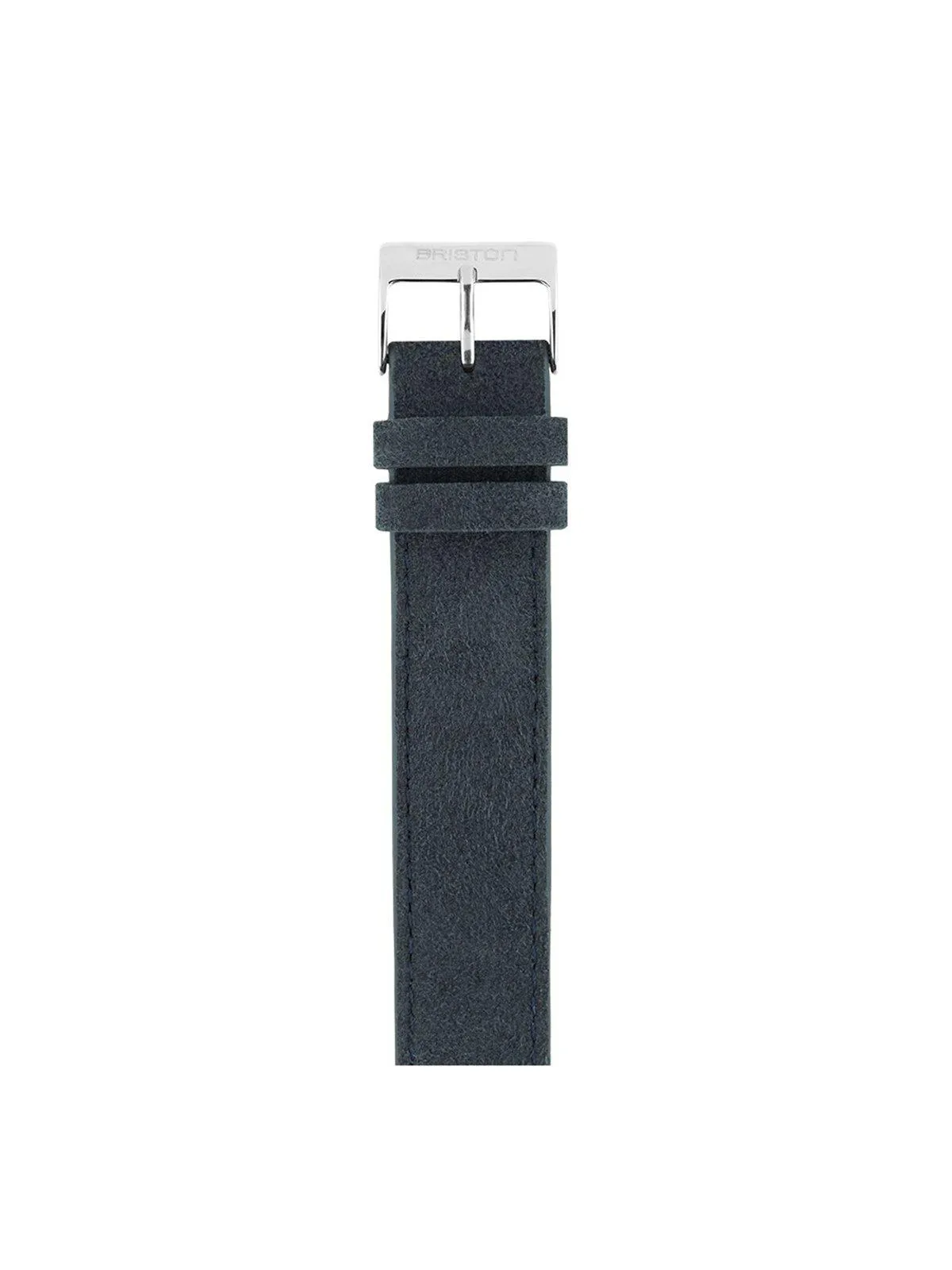 Briston Suede Strap Dark Grey Polished Steel 18mm
