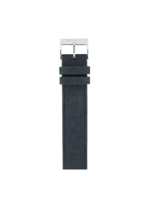 Briston Suede Strap Dark Grey Polished Steel 18mm